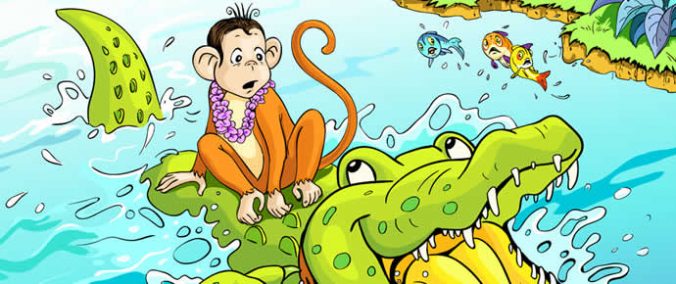 chuyện cổ tích khỉ và cá sấu