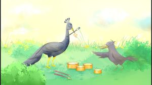 Truyện mầm non Công và Quạ