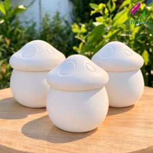 Set Tô Tượng Nhà Nấm Thạch Cao Cute nam tron