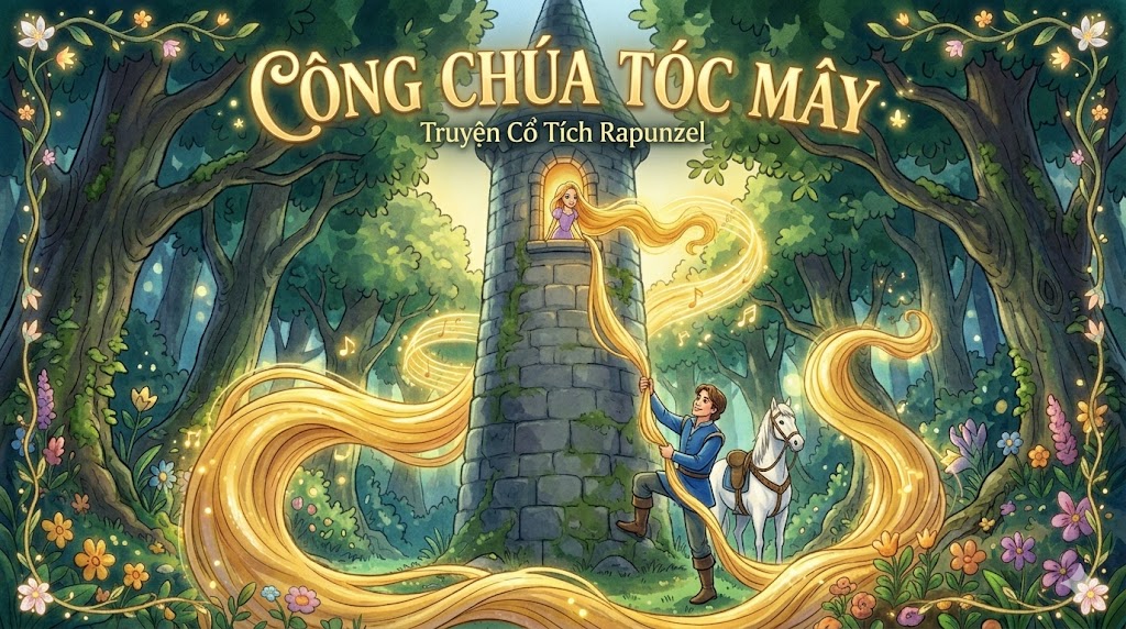 Truyện tranh thiếu nhi Công chúa tóc mây1